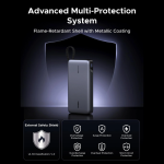 UGREEN 55995B 165W 25000mAh Laptop Charging Power Bank with Built-in Dual Type-C Cable - Image 3