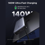 UGREEN 55995B 165W 25000mAh Laptop Charging Power Bank with Built-in Dual Type-C Cable - Image 4