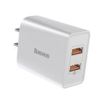 Baseus 18W Speed Mini QC Dual U Quick Charger - Image 2