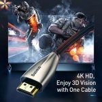 Baseus Horizontal 4K 2M HDMI Braided Cable - Image 3