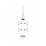 LDNIO SC4407 Defender Series 4 Power Socket + 4 USB Extension Power Cord