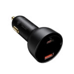 Baseus Superme Digital Display PPS 100W Dual Quick Car Charger with Type-C Cable - Image 3