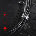 Baseus Colourful Circle Black Velcro Strap Cable Organizer - Image 7