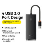 Baseus Airjoy Lite Series USB 3.0 x 4-Port USB Hub Adapter - Image 2