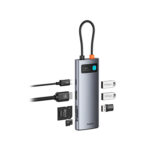 Baseus Metal Gleam Series 7 Port USB 3.0 x 3 + HDMI x 1 + PD 100W x 1 + SD x 1 + TF x 1 Hub Adapter - Image 4
