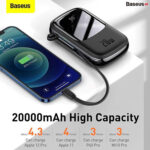 Baseus Qpow Pro Digital Display 20W Quick Charge 10000mAh Power Bank with Lightning Cable - Image 6
