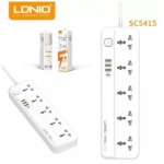 LDNIO SC5415 Power Strip Surge Protector with 5 AC Outlets + 3 USB + 1 PD Extension Power Cord - Image 3