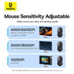 Baseus F02 Ergonomic Bluetooth + 2.4G Wireless Mouse - Image 7