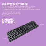 Alcatroz KB1000 Silent Multimedia USB Wired Keyboard - Image 4