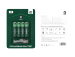 Green Lion 1800mWh AA 1.6V Rechargeable Batteries - 4Pcs