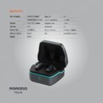 Porodo PDX419 Ultra Low-Latency Dual Mic with ENC RGB Gaming Earbuds