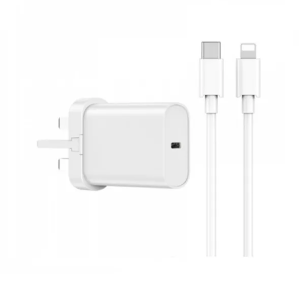 WiWU WI-U001 20W Quick 2 In 1 Type-C PD Fast Charger With Type-C To Lightning Ca