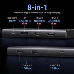 UGREEN 35625 8 in 1 USB-C Multifunctional Docking Station with Triple Display Support - Image 4