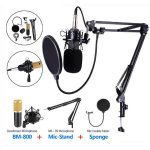 BM800 Condenser Microphone Full Studio Setup With V8 Sound Card for Broadcasting and Recording Podcasts - Image 2