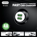 YESPLUS YS-1213 4A Dual USB Port Fast Car Charger - Image 3
