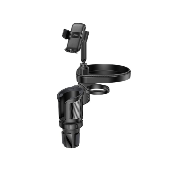 Yesido C274 4-in-1 Multifunctional Car Cup Holder & Tray Stand with 360° Rotation, Phone Mount & Storage Organizer