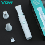 VGR V-205 Professional Pet Grooming Kit 3 in 1 USB Rechargeable Hair Trimmer Nail Grinder & Detail Trimmer for Dogs and Cats Washable & Quiet Design - Image 3